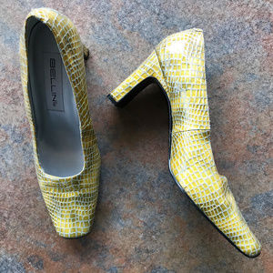 3/$10 Mod BELLINI Faux Croc Yellow Leather Plumps